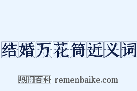 结婚万花筒近义词是什么意思的图片